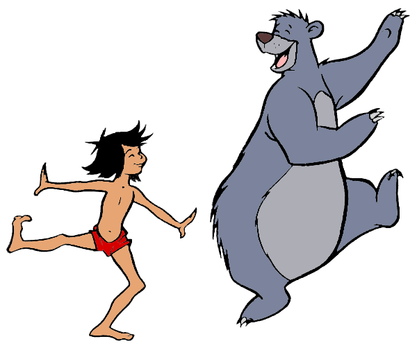600x502 Baloo And Mowgli Clip Art Disney Clip Art Galore