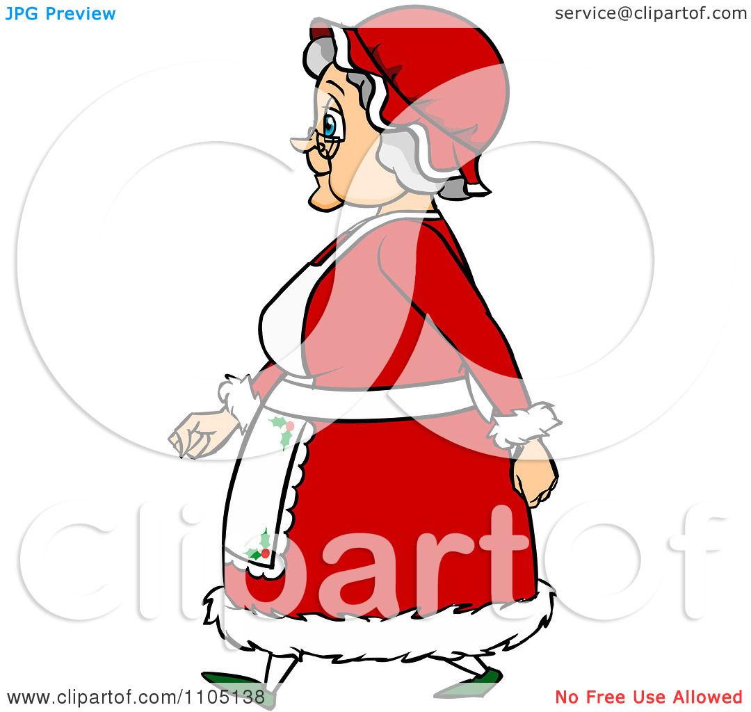 1080x1024 Clipart Mrs Claus Walking