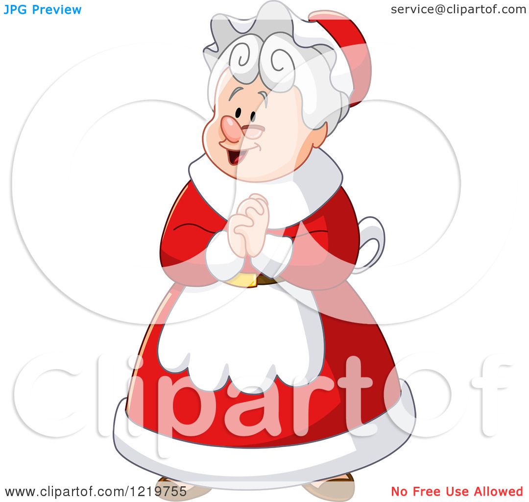 1080x1024 Clipart Of Mrs Claus Clasping Her Hands Together