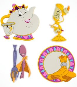 263x300 Disney Parks Beauty And The Beast Magnets Mrs. Potts Chip Lumiere
