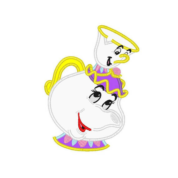 570x570 Beauty And The Beast Mrs Potts And Chip Applique Machine