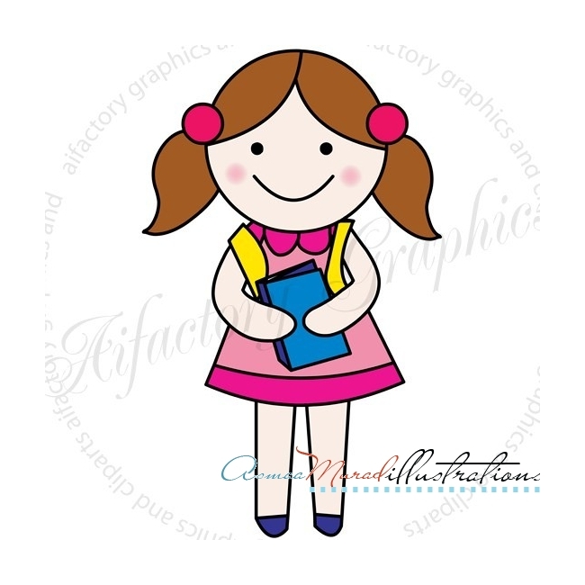 650x650 Clipart Girl School