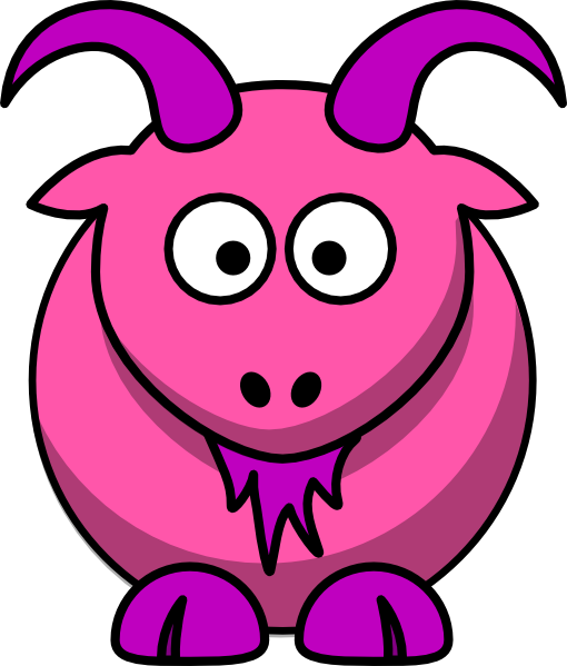 510x599 Goat Clipart Purple