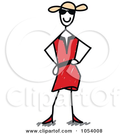 450x470 Royalty Free Vector Cliprt Illustration Of Stick Woman In