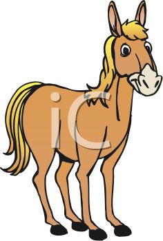 236x350 Royalty Free Clipart Image Cartoon Of A Mule