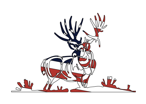504x360 Patriotic Mule Deer Decal