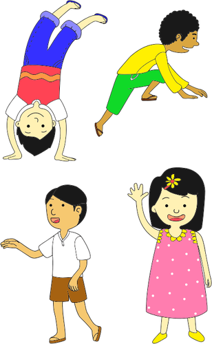 308x500 Multicultural Children Public Domain Vectors