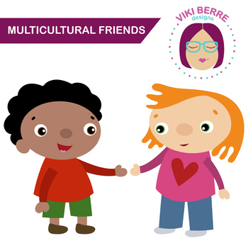 350x350 Multicultural Friends, Kids, Children, Clip Art, Cu Ok By Viki