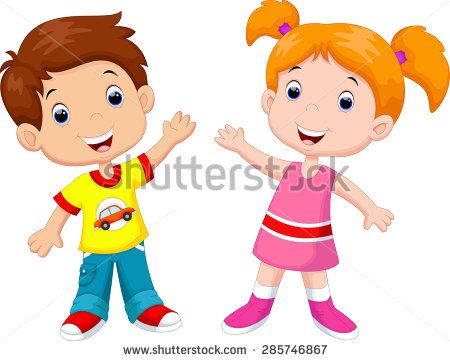 450x361 Stock Vector Cute Cartoon Boy And Girl 285746867.jpg