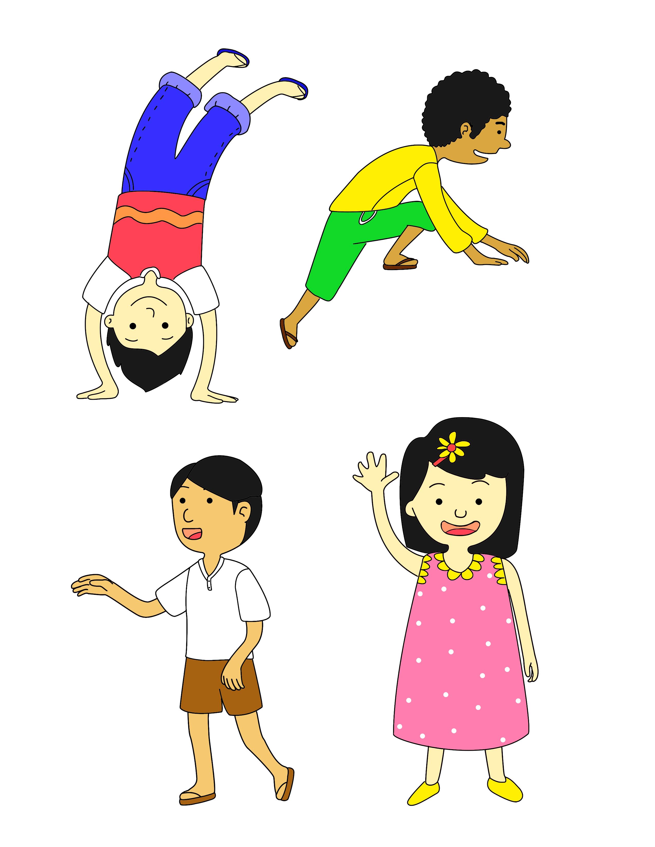 2550x3300 Multicultural Kids Clipart