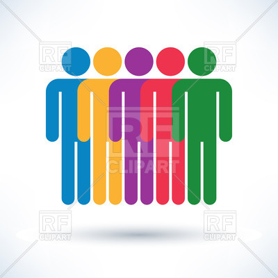 400x400 Multicultural People Royalty Free Vector Clip Art Image
