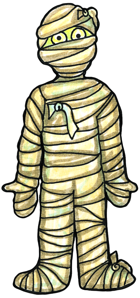 541x1154 Halloween Mummy Clipart 6
