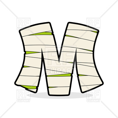 400x400 Mummy Letter M Royalty Free Vector Clip Art Image