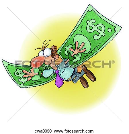 450x470 Money Wings Clipart Graphics