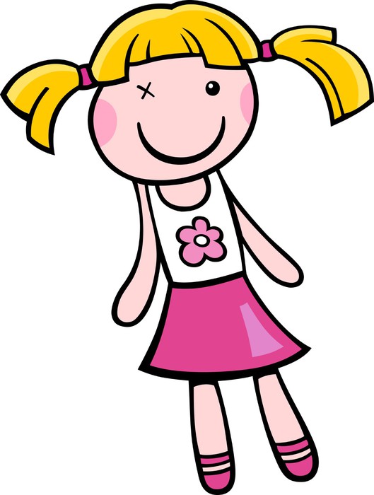 529x700 Doll Clip Art Cartoon Illustration Wall Mural We Live
