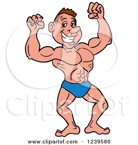 450x470 Royalty Free (Rf) Muscle Man Clipart, Illustrations, Vector