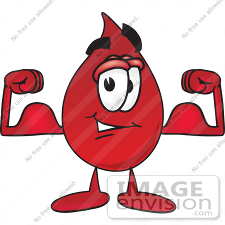 450x450 Clip Art Graphic Of A Transfusion Blood Droplet Mascot Cartoon
