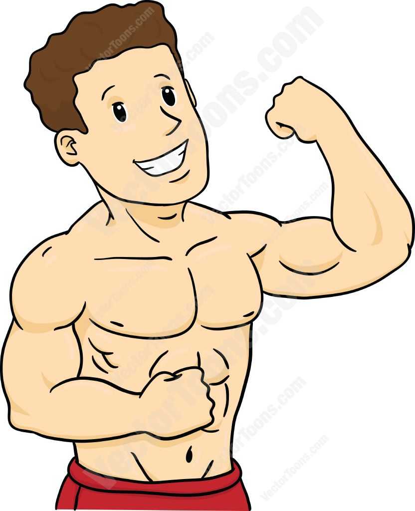 832x1024 Muscle Man And Woman Clipart