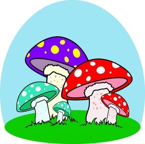300x298 Mushroom Clipart Colourful