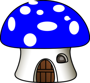 300x279 Mushroom In Blue Clip Art