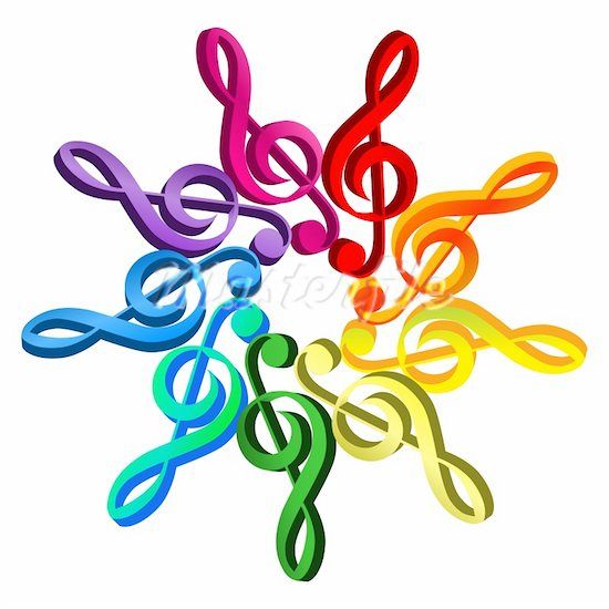550x550 Colorful Musical Notes Clipart Clip Art Music