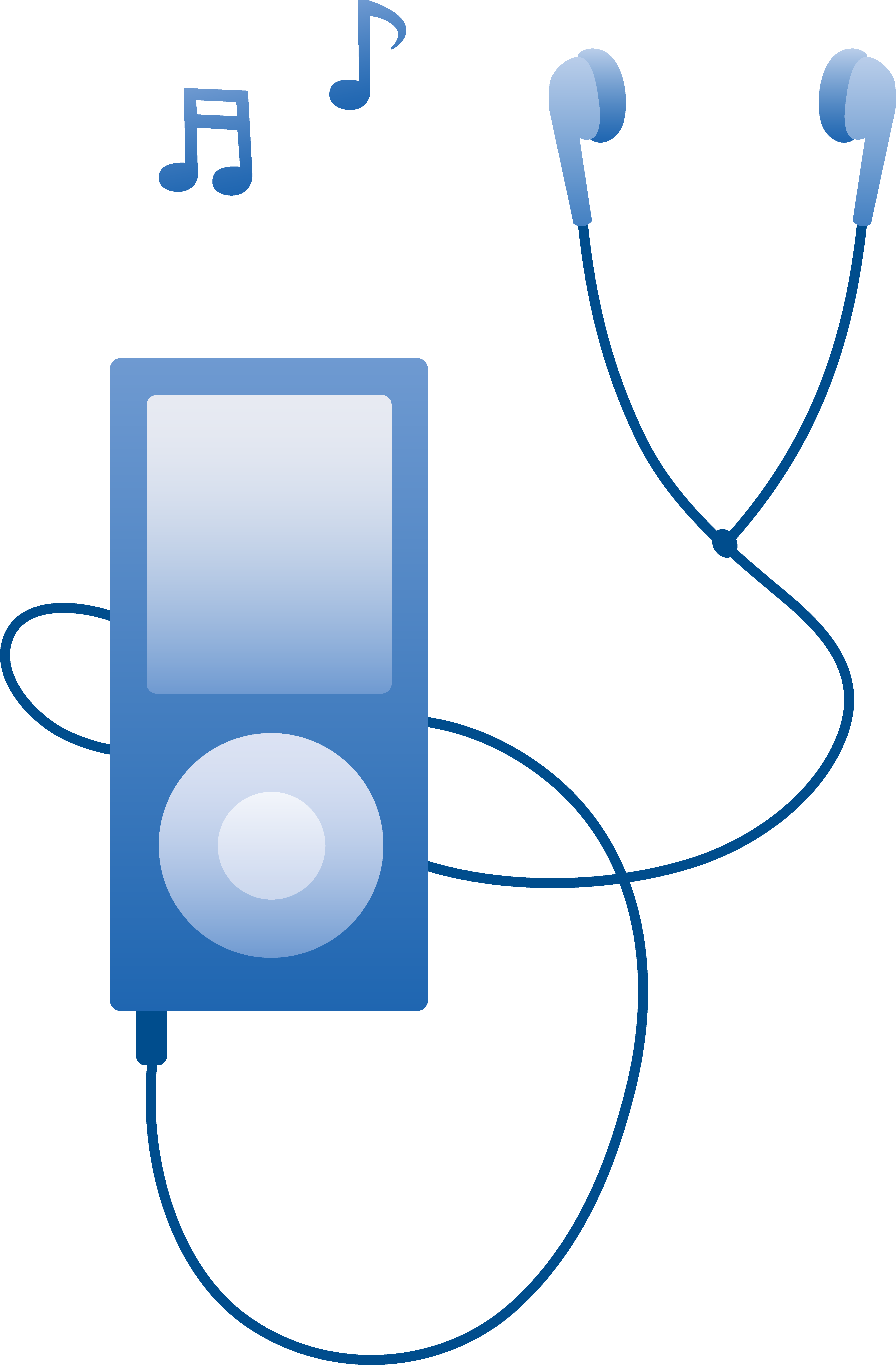 5200x7919 Blue Mp3 Player Playing Music