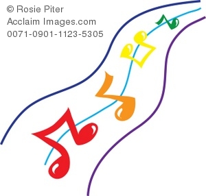 300x286 Clip Art Image Of Music Notes On A Staff