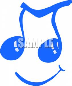 253x300 A Music Note Smiley Face Clipart Image