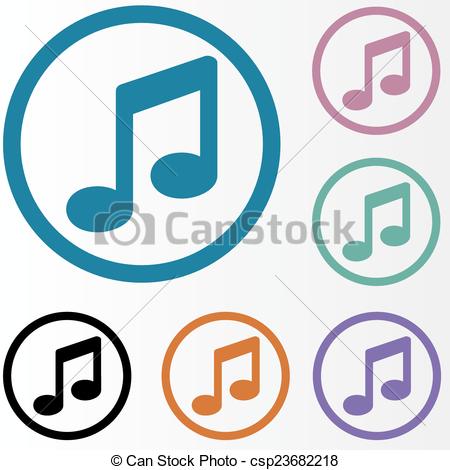 450x470 Music Note Icon Vector Clip Art