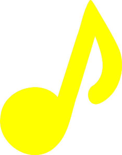 468x594 Yellow Music Note Clip Art