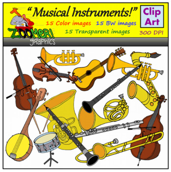 349x350 Music Instruments Clip Art Teaching Resources Teachers Pay Teachers