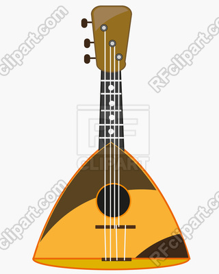 320x400 National Music Instrument Balalaika On White Background Is