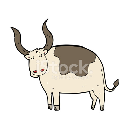 440x440 Cartoon Ox Stock Vector