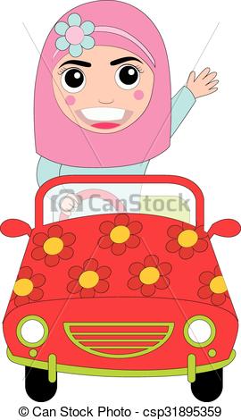 270x470 Islam Girl Vector Clipart Vector