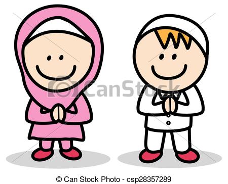 450x364 Muslim Kids Vector