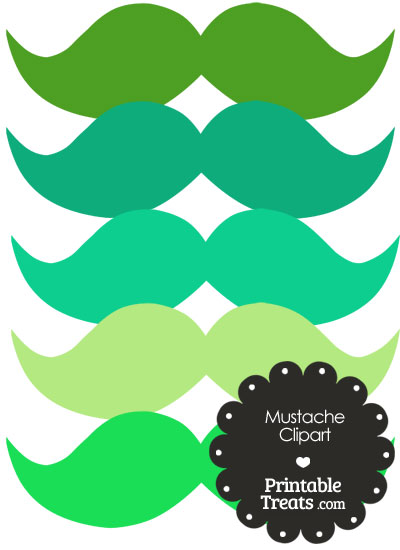400x550 Green Mustache Clip Art