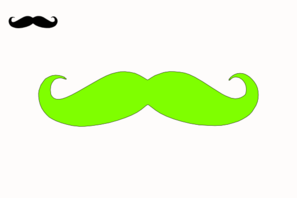 297x198 Lime Green Mustache Clip Art