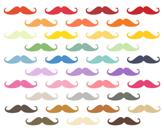 570x456 Mustache Border Clip Art 3