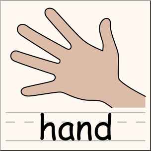 304x304 Clip Art Parts Of The Body Hand Color I Abcteach