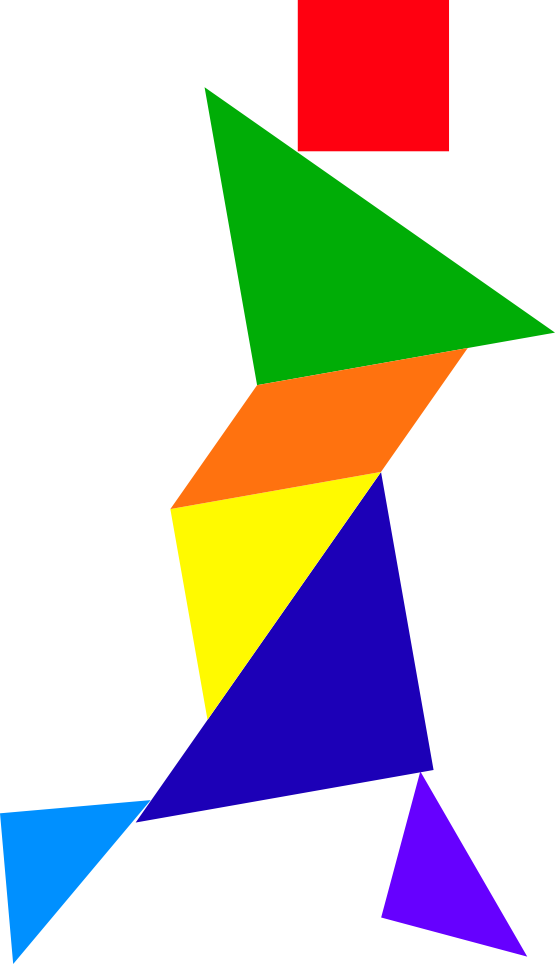 555x964 Tangram Faun Clip Art 2