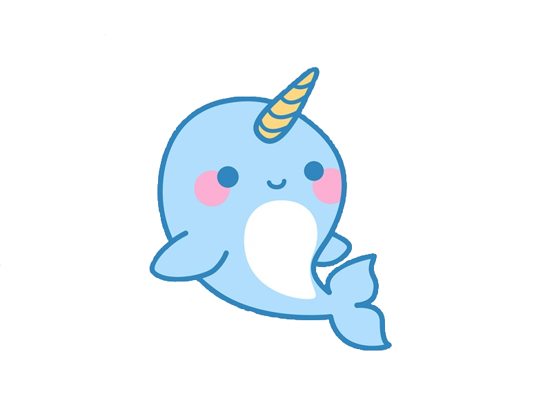 800x600 Narwhal Whale Unicorn Cute Clipart Freetoedit