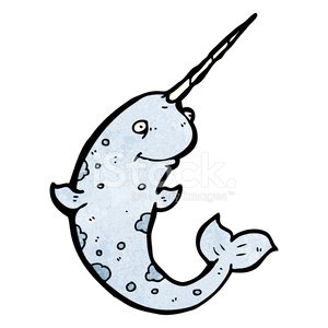 300x300 Cartoon Narwhal Premium Clipart