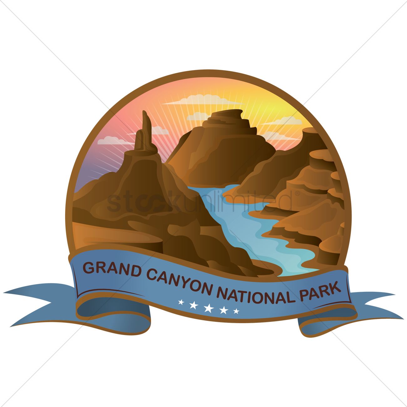 1300x1300 Grand Canyon National Park Vector Image