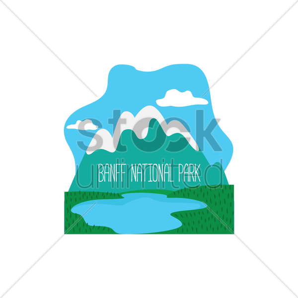 600x600 Banff National Park Vector Image