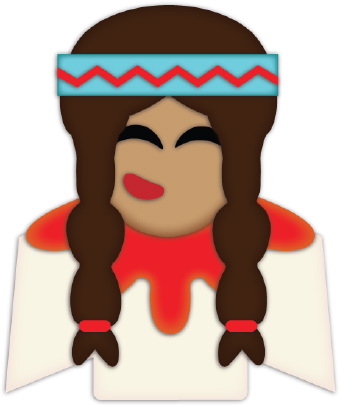 340x406 Emelin's Blog Clip Art Of A Native American Indian Girl With Long