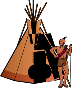 243x298 Native American With Teepee Clip Art