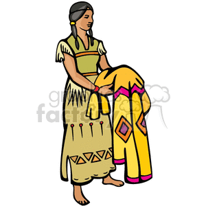 300x300 Native American Women Clipart