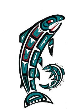 227x349 Native American Clipart Fish