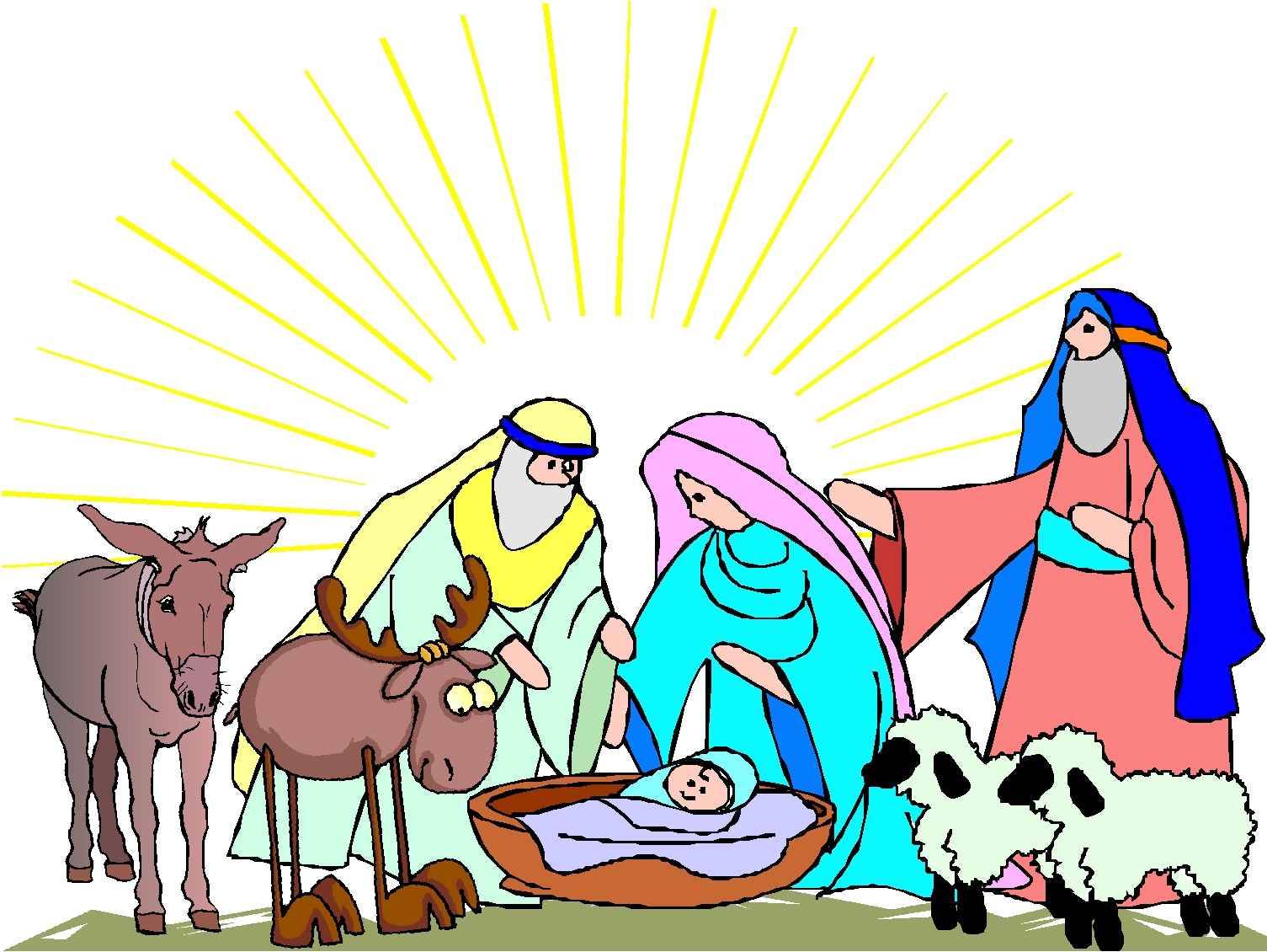 1505x1130 Cartoon Nativity Scene