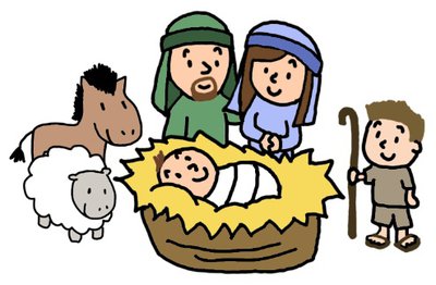 400x262 Cartoon Nativity Scene Clipart